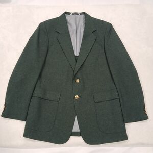 VTG Oakton Ltd Classic Collection Green Gold Two Button Jacket Blazer USA 42R